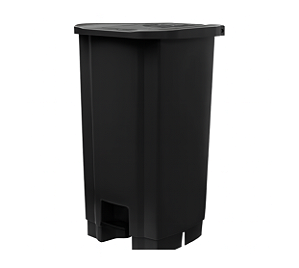 LIXEIRA COM PEDAL 100 LTS PRETA PLESTIN