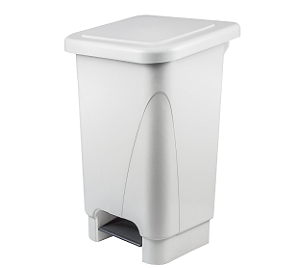 LIXEIRA COM PEDAL 25 LTS BRANCA PLESTIN