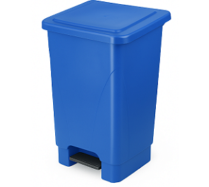 LIXEIRA COM PEDAL 50 LTS AZUL PLESTIN