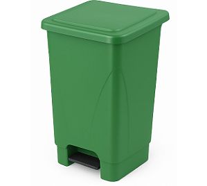 LIXEIRA COM PEDAL 50 LTS VERDE PLESTIN
