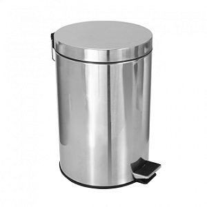 CESTO EM ACO INOX COM PEDAL . CAPACIDADE 12L