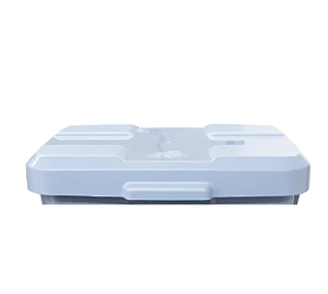 TAMPA P/ CESTO QUADRADO C/ PEDAL 60L CINZA