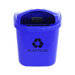 CESTO INDIVIDUAL  40 LITROS COM HASTE DE PLASTICO - AZUL