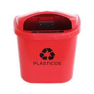CESTO INDIVIDUAL  40 LITROS COM HASTE DE METAL - VERMELHO