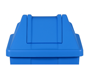 TAMPA BASCULANTE P/ CESTO 60L QUADRADO AZUL