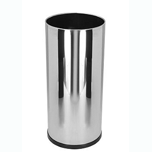 PORTA GUARDA - CHUVA EM AÇO INOX 24 X 50 CM DE ALTURA COM BANDEJA INTERNA REMOVÍVEL