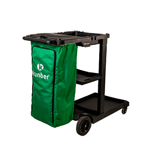 CARRO FUNCIONAL COMPACTO BLACK  C/BOLSA VERDE KUNBER