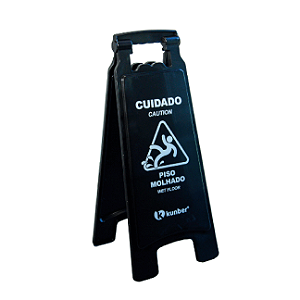 PLACA DE SINALIZAÇÃO PISO MOLHADO BLACK