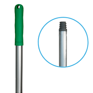 CABO ALUMÍNIO FOSCO 150CMX22MM - PUNHO VERDE E ROSCA  KUNBER