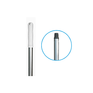 CABO ALUMÍNIO FOSCO 150CMX22MM - PUNHO BRANCO E ROSCA  KUNBER