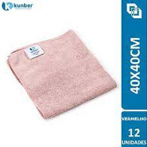 PANO MICROFIBRA VERMELHOKUNBER - 40X40 CM.  REF: 17604