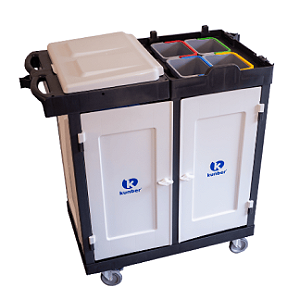 CARRO LINHA UTILITY COM DUPLO FECHAMENTO E BASE INFERIOR PARA BALDES ESPREMEDOR - KUNBER