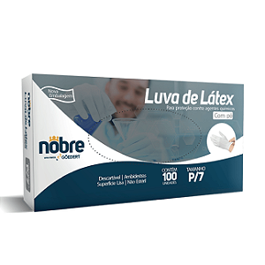 LUVA DE LATEX P/ PROCEDIMENTO MEDIO CAIXA C/ 100UN - NOBRE