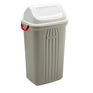 LIXEIRA COM TAMPA BASCULANTE 060 LITROS BEGE SANREMO