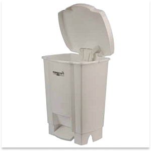 LIXEIRA COM PEDAL 035 LITROS BRANCA PERFECT