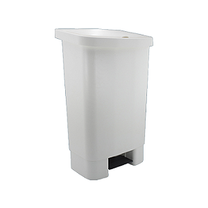 LIXEIRA COM PEDAL 050 LITROS BRANCA KUNBER