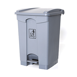 LIXEIRA COM PEDAL 100 LITROS CINZA PERFECT
