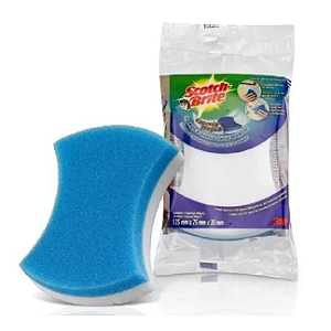 ESPONJA SB MAGIC ESPONJA MAGICA BRANCA/AZUL 75X110MM