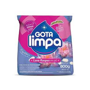 LAVA ROUPAS EM PÓ 0800G GOTA LIMPA