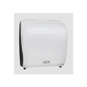 DISPENSER PAPEL TOALHA BOBINA PRETO/TRANSPARENTE ESSENZ REF. LMATR223