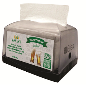 DISPENSER DE GUARDANAPO DE MESA GRANDE  PRETO ELISA