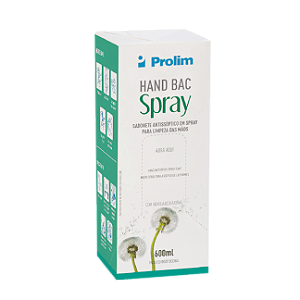 SABONETE ANTISSEPTICO SPRAY 600 ML HAND BAC REF. 040518100136600
