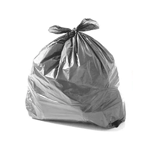 SACO PARA LIXO 100L CINZA MÉDIO ALMOFADA 100PÇS 75X90