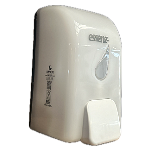 DISPENSER PARA SABONETE LIQUIDO/GEL COM RESERVATORIO 450ML PRETO/TRANSPARENTE  ESSENZ