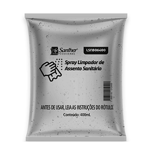 HIGIENIZADOR DE ASSENTO SANITARIO  EM SPRAY 400 ML SANTHER