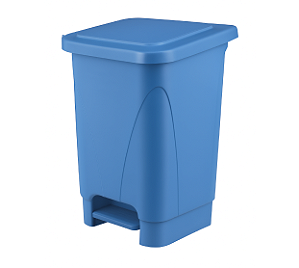 LIXEIRA COM PEDAL 015 LITROS AZUL PLESTIN