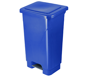 LIXEIRA COM PEDAL 025 LITROS AZUL PLESTIN