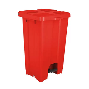 LIXEIRA COM PEDAL 060 LITROS VERMELHA JSN