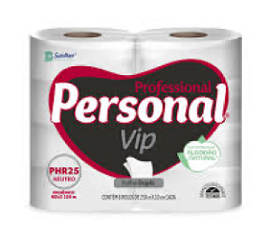 PAPEL HIGIÊNICO ROLÃO FOLHA DUPLA 8X250M PERSONAL REF PHR25