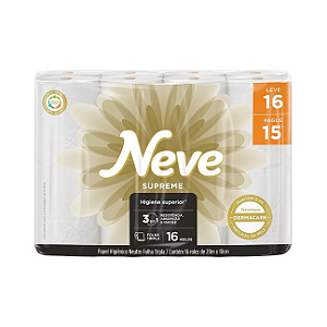 PAPEL HIGIÊNICO ROLINHO FOLHA TRIPLHA 64X20M NEVE SUPREME