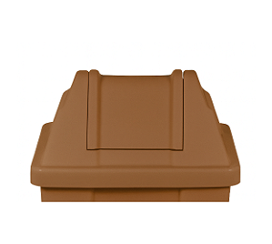 TAMPA VAI E VEM 25 LTS MARROM P/ CESTO QUADRADO