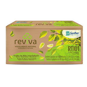 PAPEL TOALHA INTERFOLHA FOLHA SIMPLES 3 DOBRAS 2400 FOLHAS REVIVA RTI01