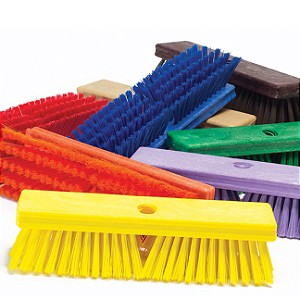 ESCOVA P/ PISOS CERDAS MACIAS REF 4501O LARANJA EL CASTOR