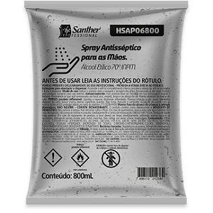 ALCOOL ANTISSEPTICO SPRAY 800ML  INOVATTA VIX REF. HSAP06800