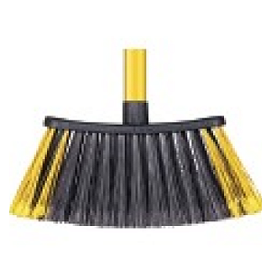 VASSOURA BETTANIN ECONOMY AMARELA COM CABO DE 1,125 CM - CAIXA COM 15 UNIDADES