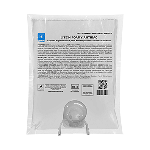 ALCOOL ANTISSEPTICO ESPUMA 600ML SEM VALVULA LITE N FOAMY ANTIBAC SPARTAN