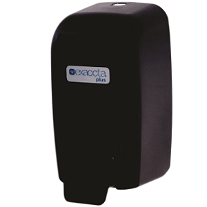 DISPENSER PARA SABONETE LIQUIDO/GEL COM RESERVATORIO 1000ML PRETO EXACCTA PLUS