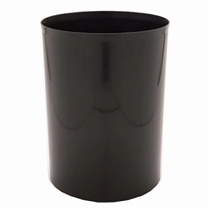 CESTO PLÁSTICO SEM TAMPA 015 LITROS PRETA TRILHA