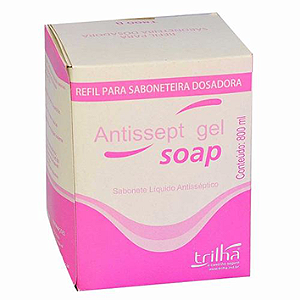 SABONETE ANTISSEPTICO LIQUIDO/GEL 800ML TRILHA T800B