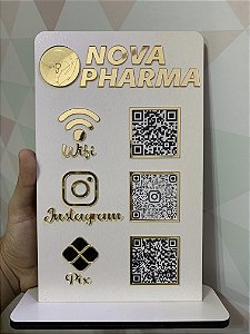 Placa Qr Code - 3 Espaços
