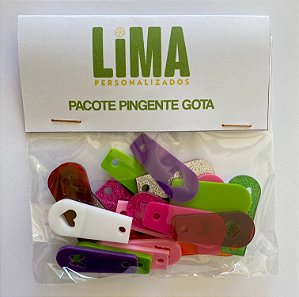 Pingente Acrílico Gota (25 Unidades)