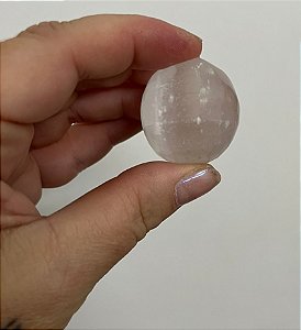 Mini Esfera de Selenita – Limpeza energética e espiritual, Calma e Paz