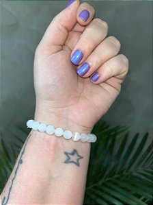 Pulseira de Selenita 8mm – Limpeza energética e espiritual, Calma e Paz