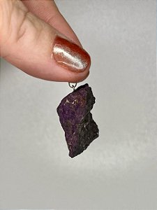 Pingente de Purpurita Bruto - Padrôes Limitantes, Espiritualidade, Evolução, Autocura