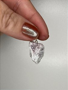 Pingente de Lepidolita - Fé, Acalma Pensamentos, Reduz Stress