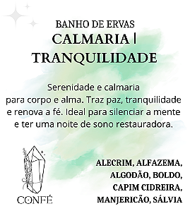 Banho de Ervas  - Calmaria e Tranquilidade( EDIÇÃO ESPECIAL )